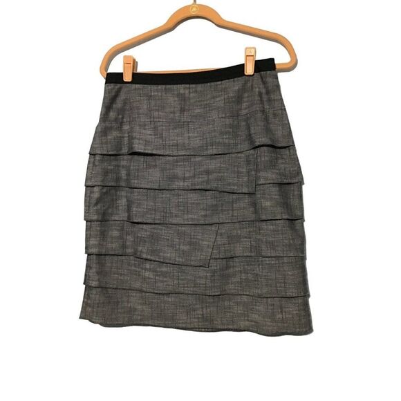 Cato Black Tiered Mini Skirt Size 6 - Picture 1 of 11